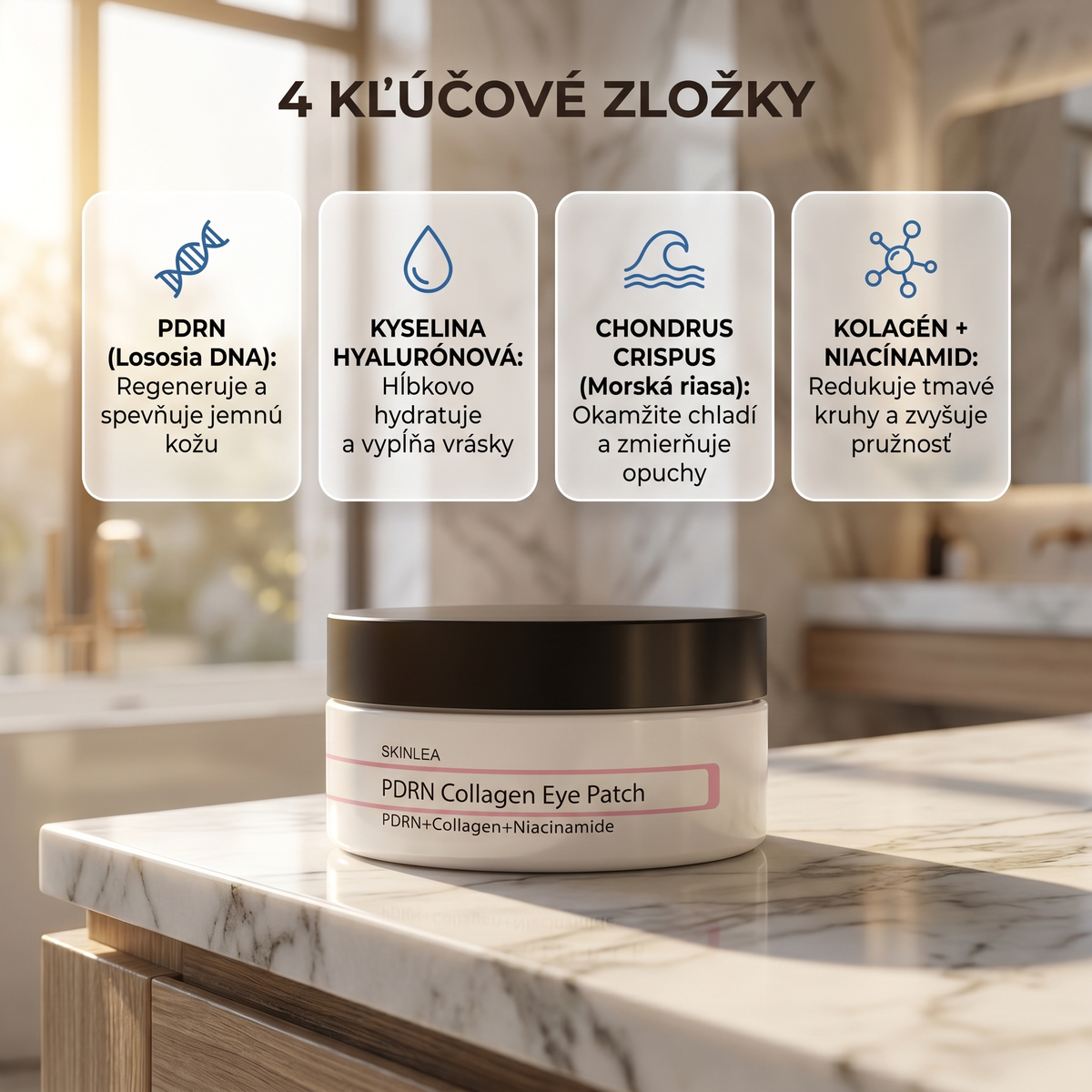 SKINLEA PDRN Regeneračné vankúšiky pod oči 60 ks